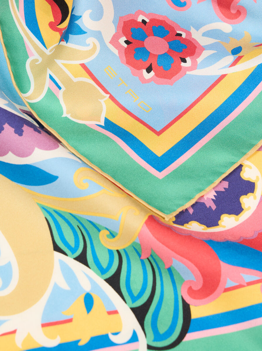 FLORAL SILK SCARF - 2