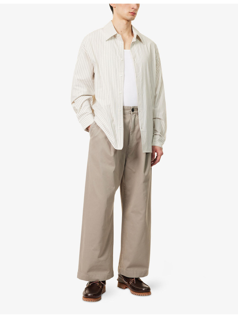AGOLDE Gaius Pleated Cotton-Chino Trousers outlook