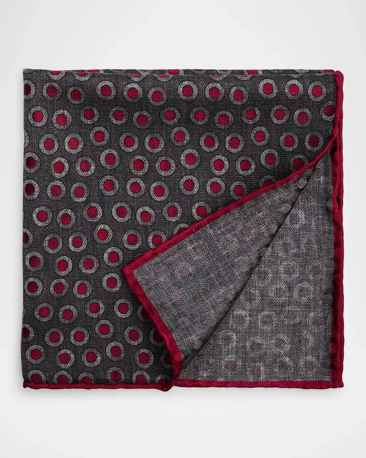 Men's Polka Dot Silk Pocket Square - 1