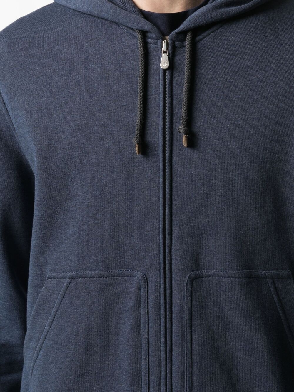 zip-up hooded sweatshirt - 5