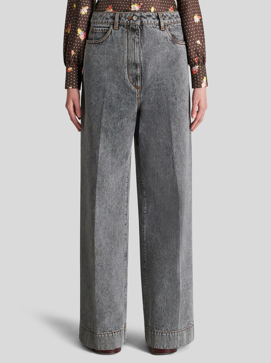 WIDE LEG JEANS WITH PEGASO - 2