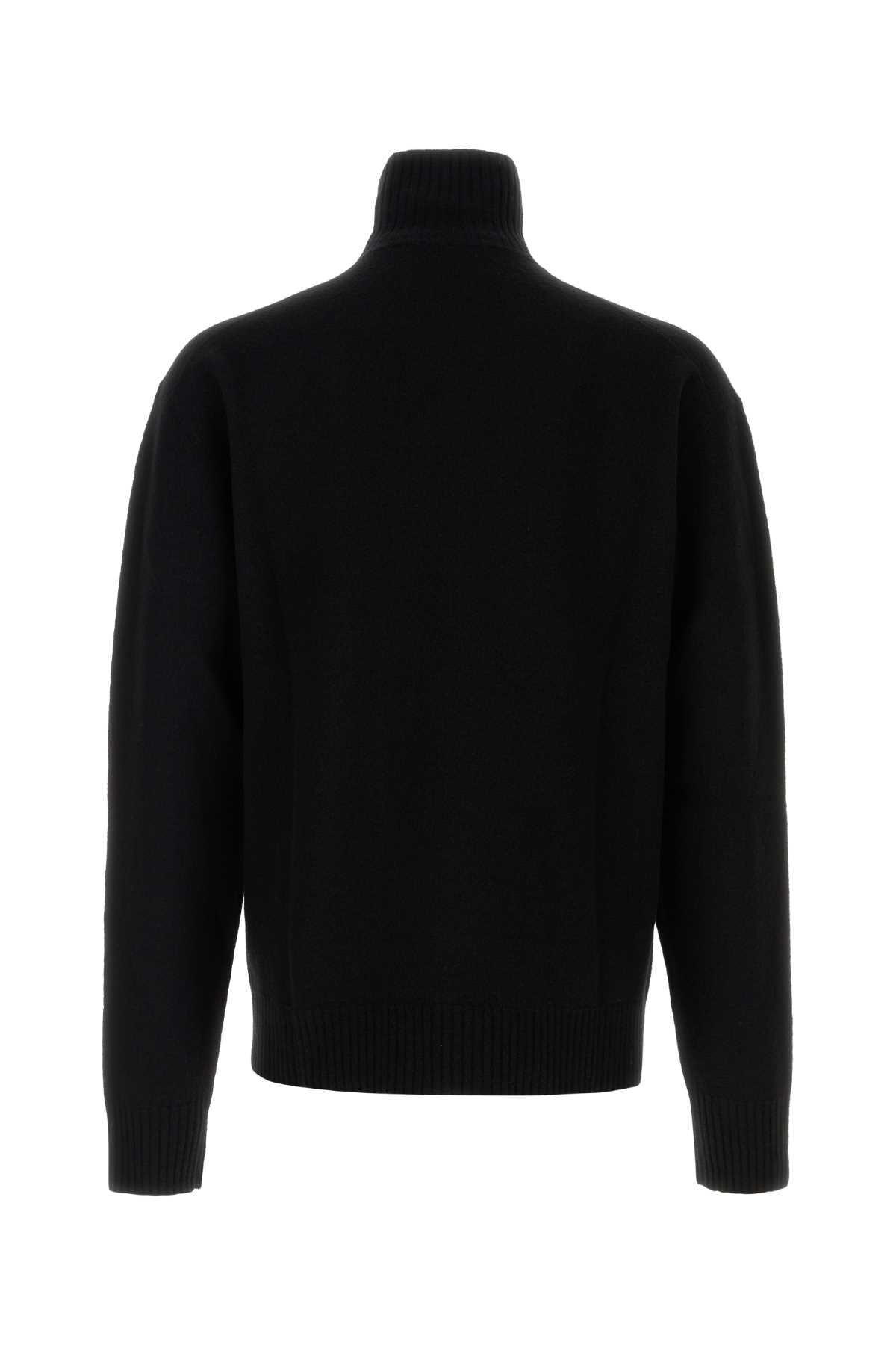 Jil Sander Men Black Wool Sweater - 2