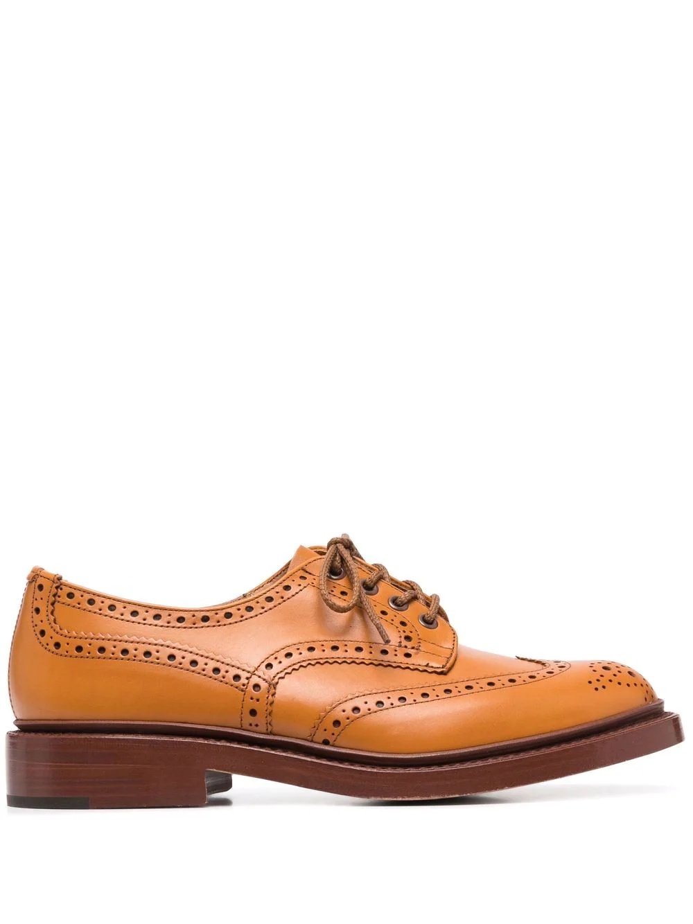 detailed leather brogues - 1