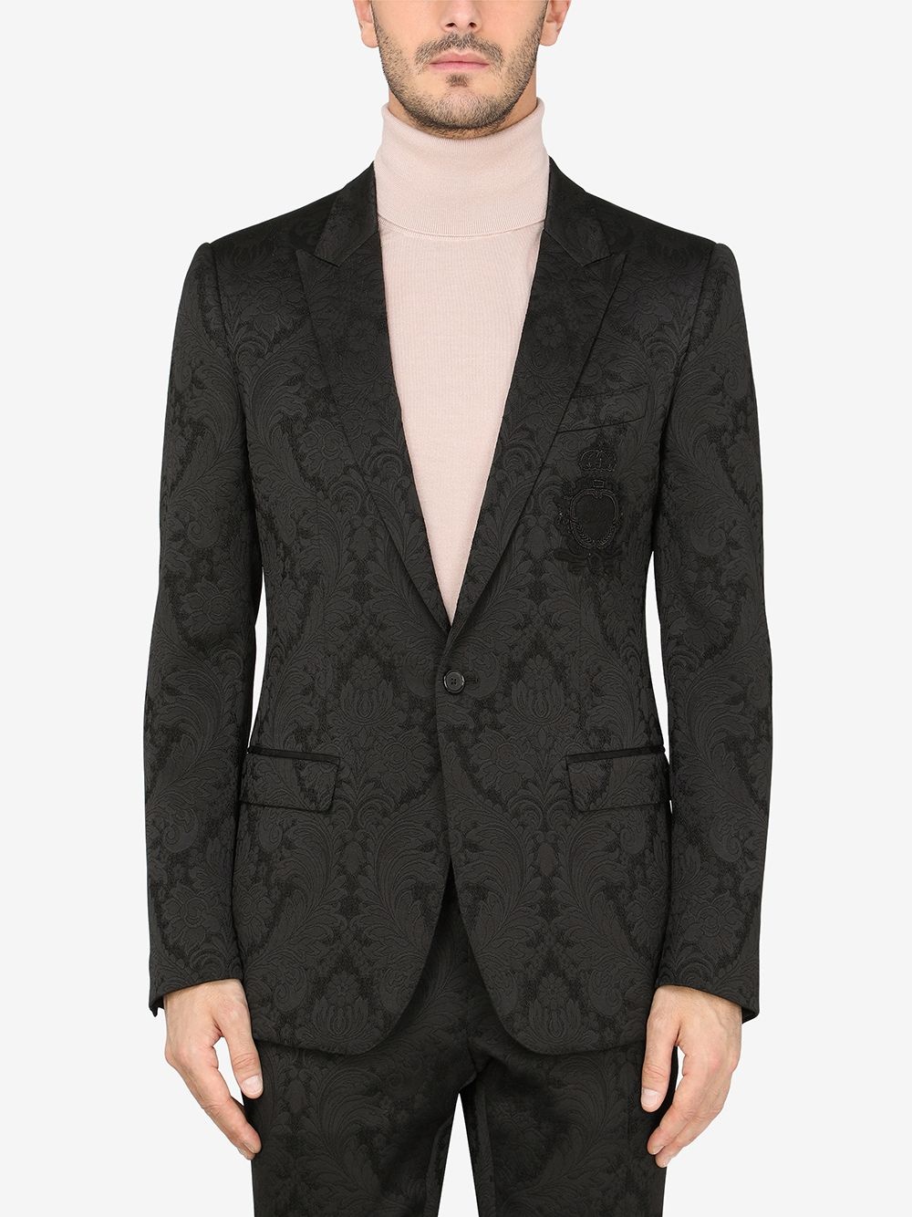 floral jacquard martini-fit suit - 3