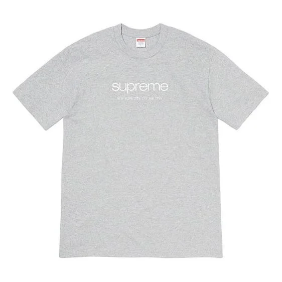 최고 SS20 주 1 상점 티 고전적인 로고 짧은 소매 Unisex 회색 SUP-SS20-260 - 1