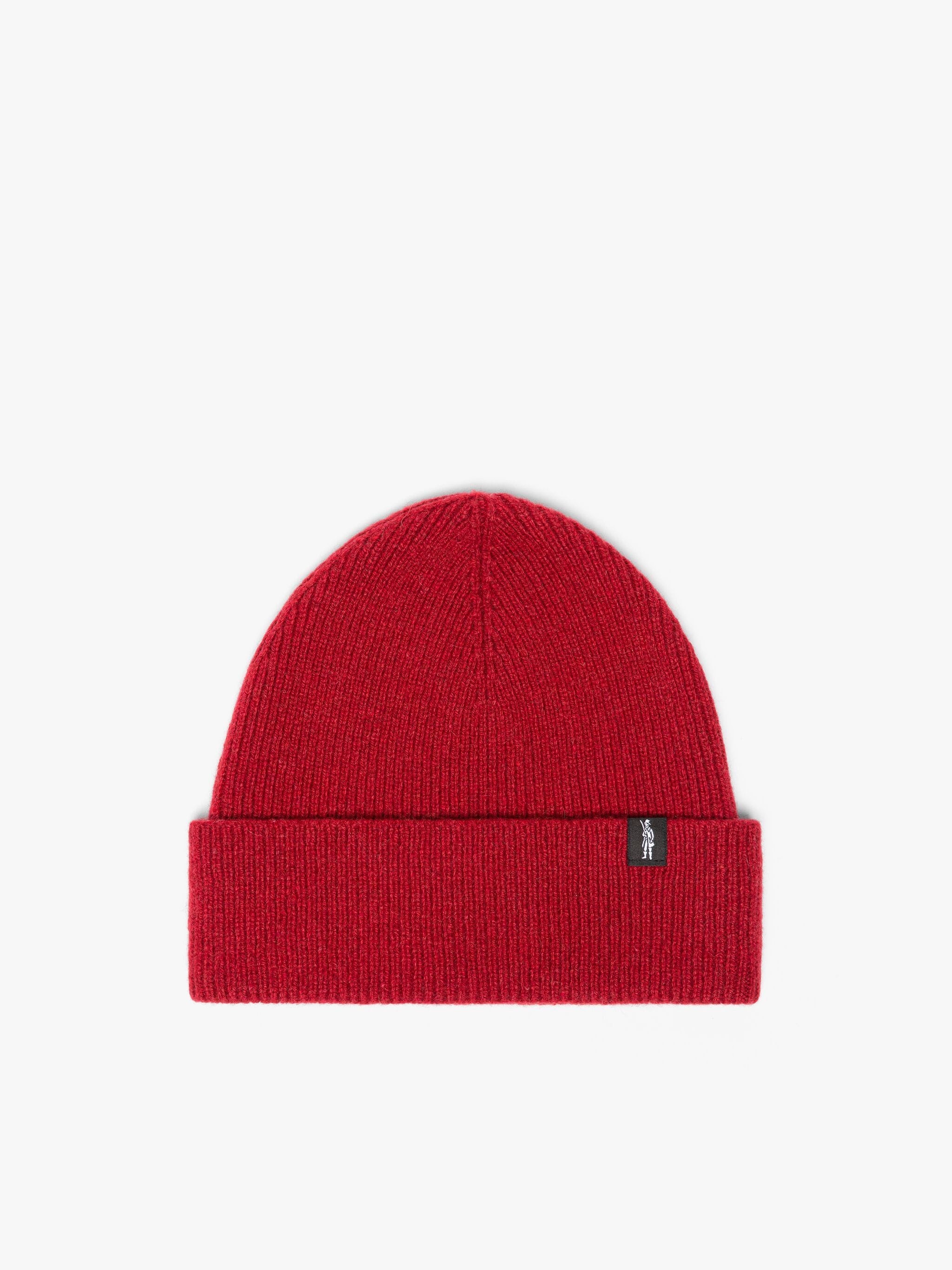 RED ECO CASHMERE BEANIE - 1