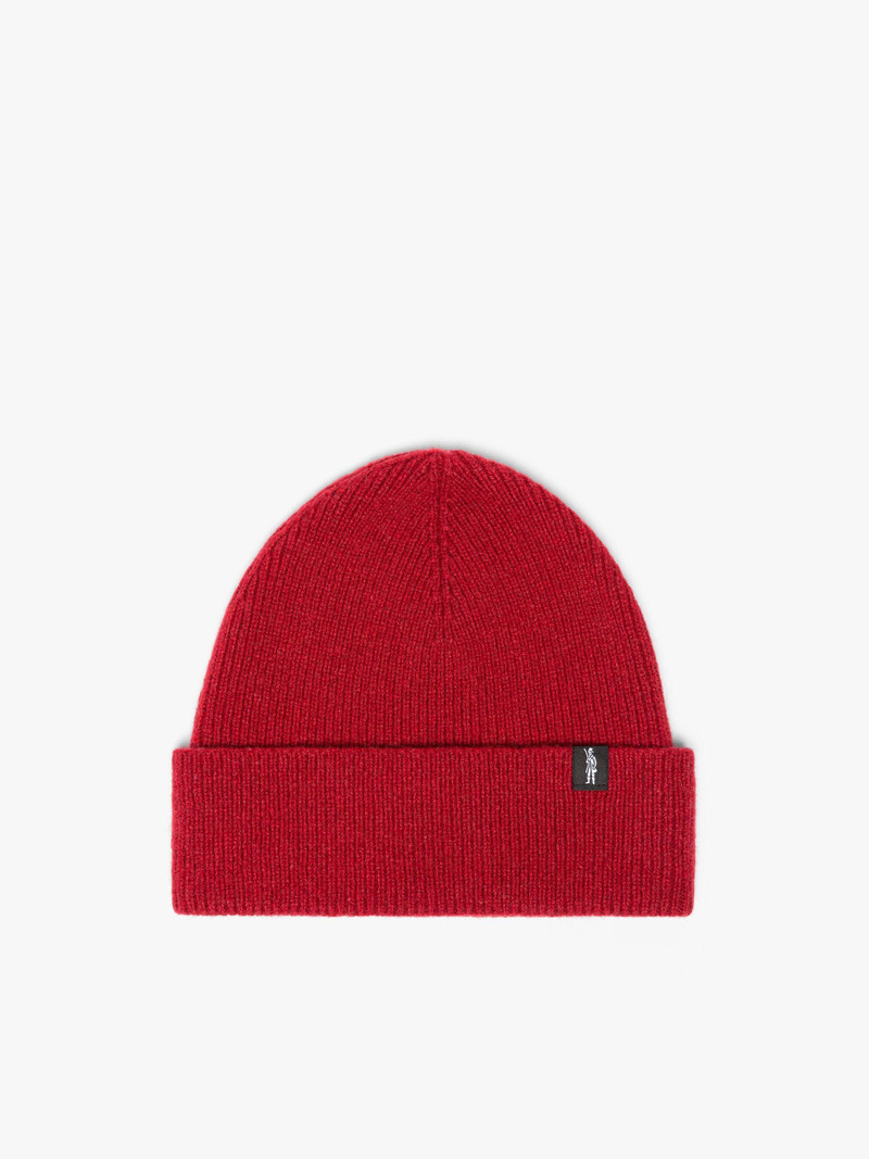RED ECO CASHMERE BEANIE 1