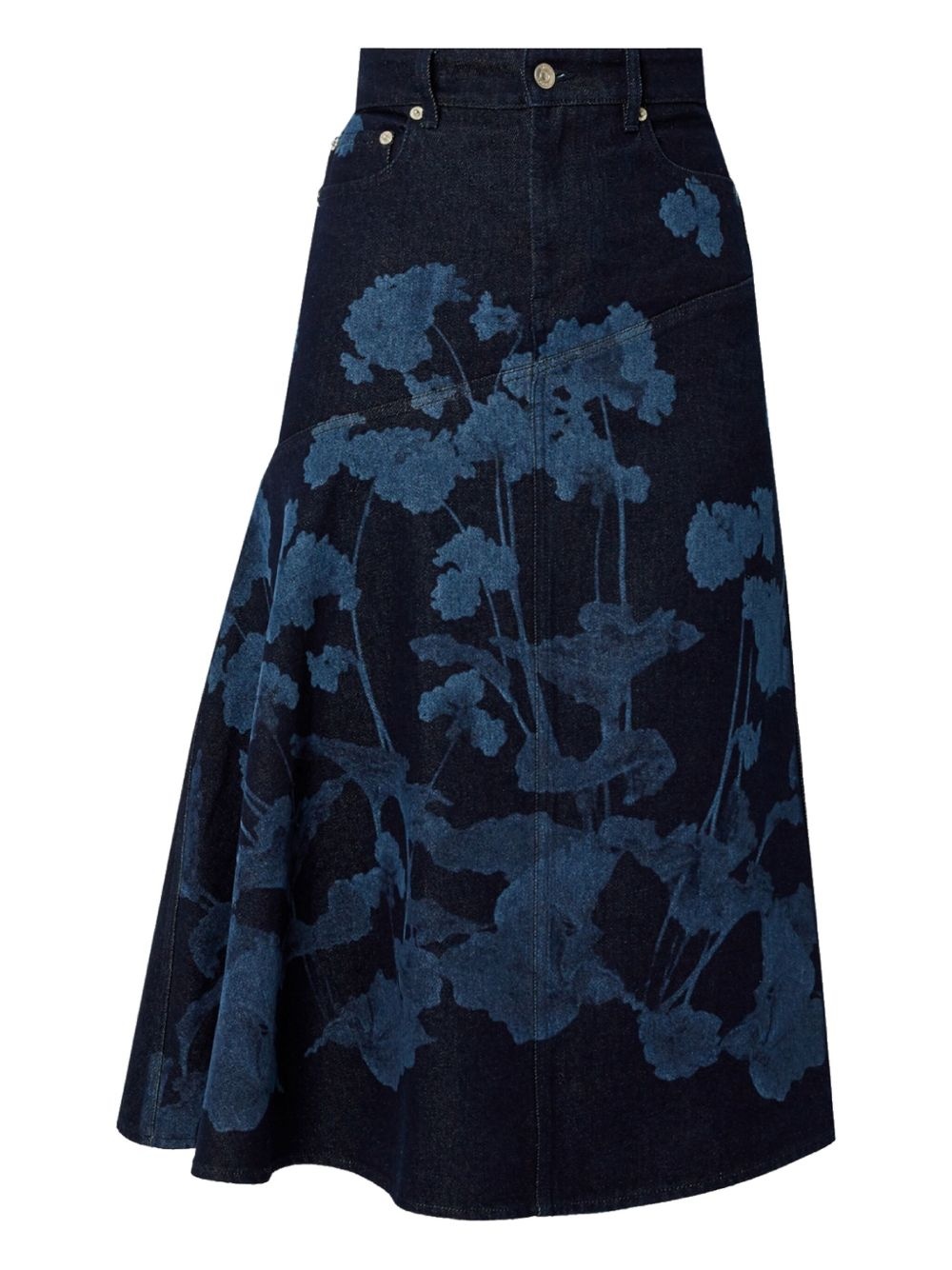draped midi skirt - 2