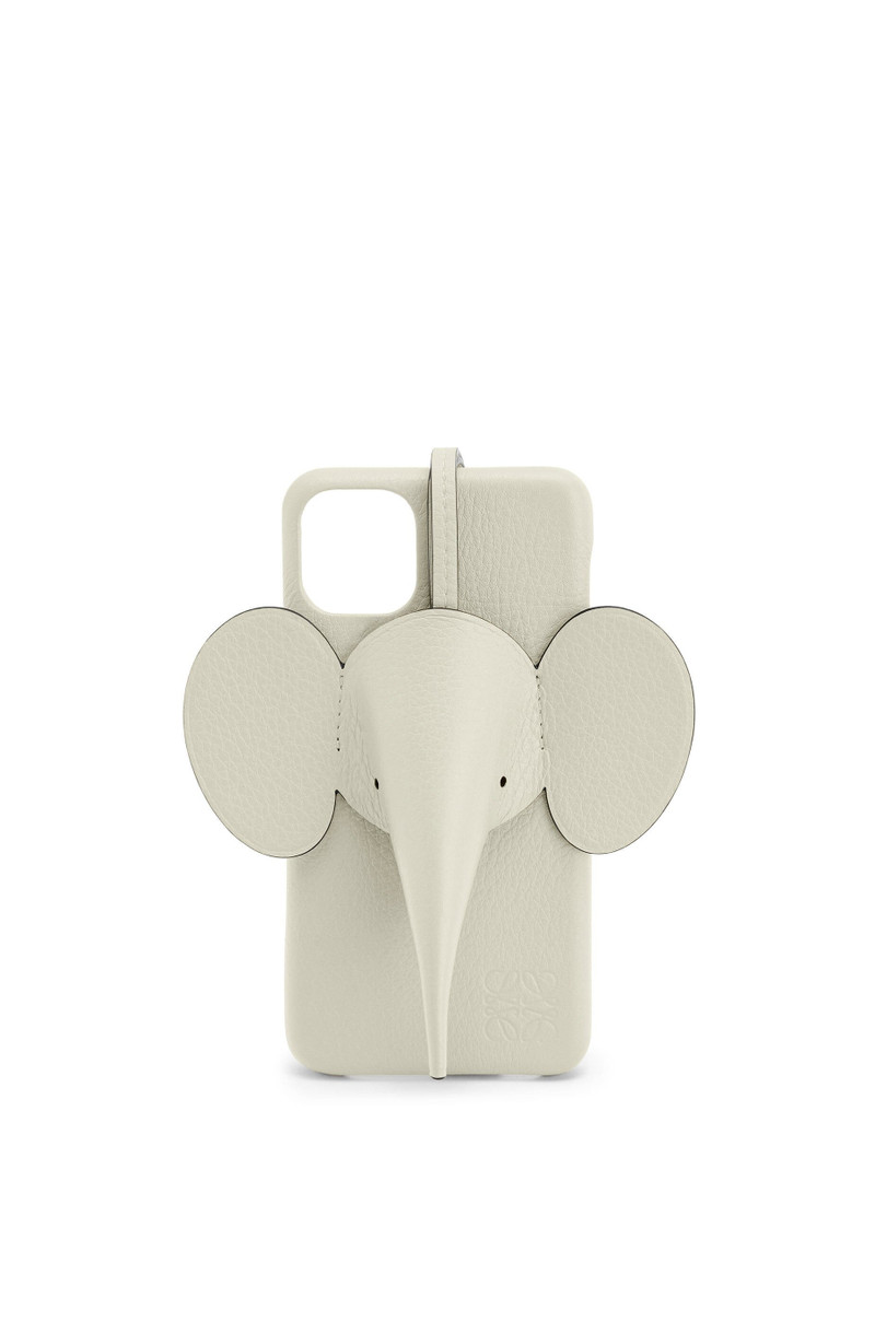 Elephant cover for iPhone 11 Pro Max in pearlized calfskin 1