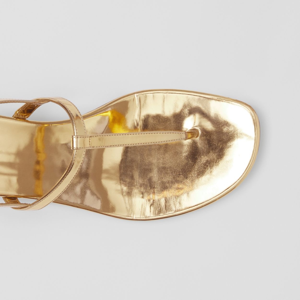 Metallic Leather Sandals - 2