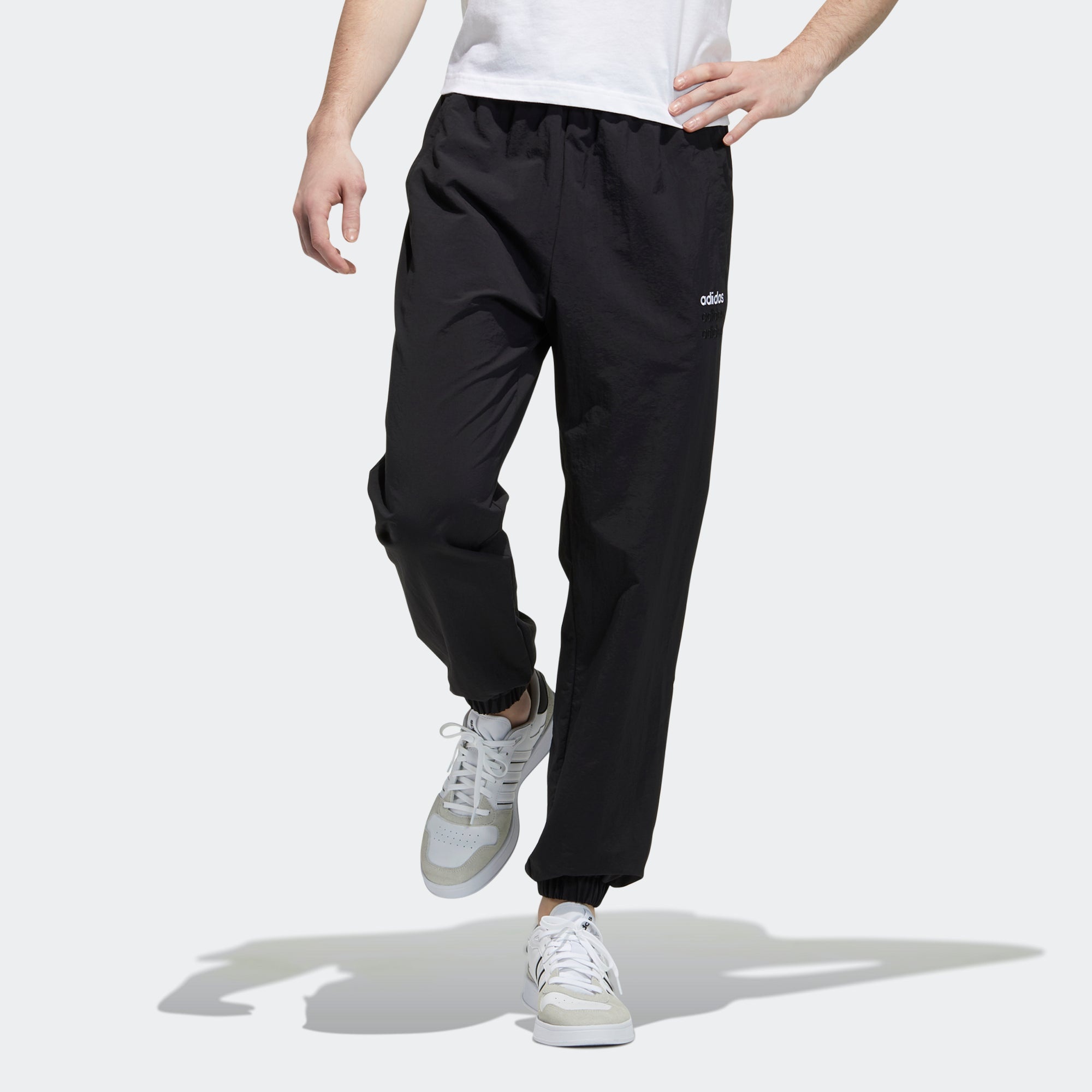 adidas neo M CE C+ WV TP Athletics Running Sports Woven Long Pants Black GP4884 - 2