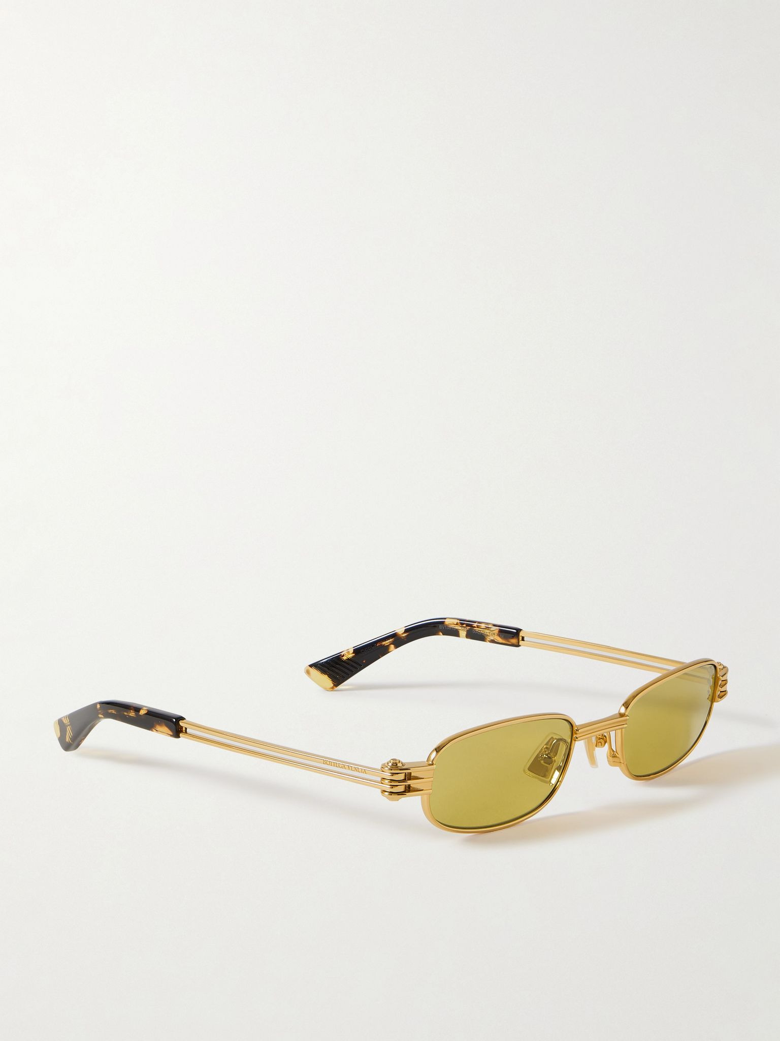 Rectangle-frame gold-tone sunglasses Gold - 3