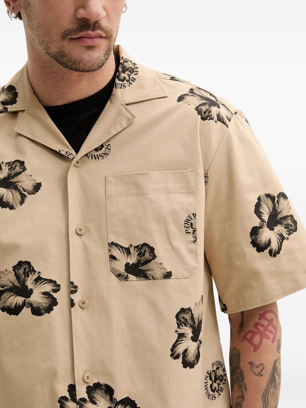 floral-print camp-collar shirt - 3