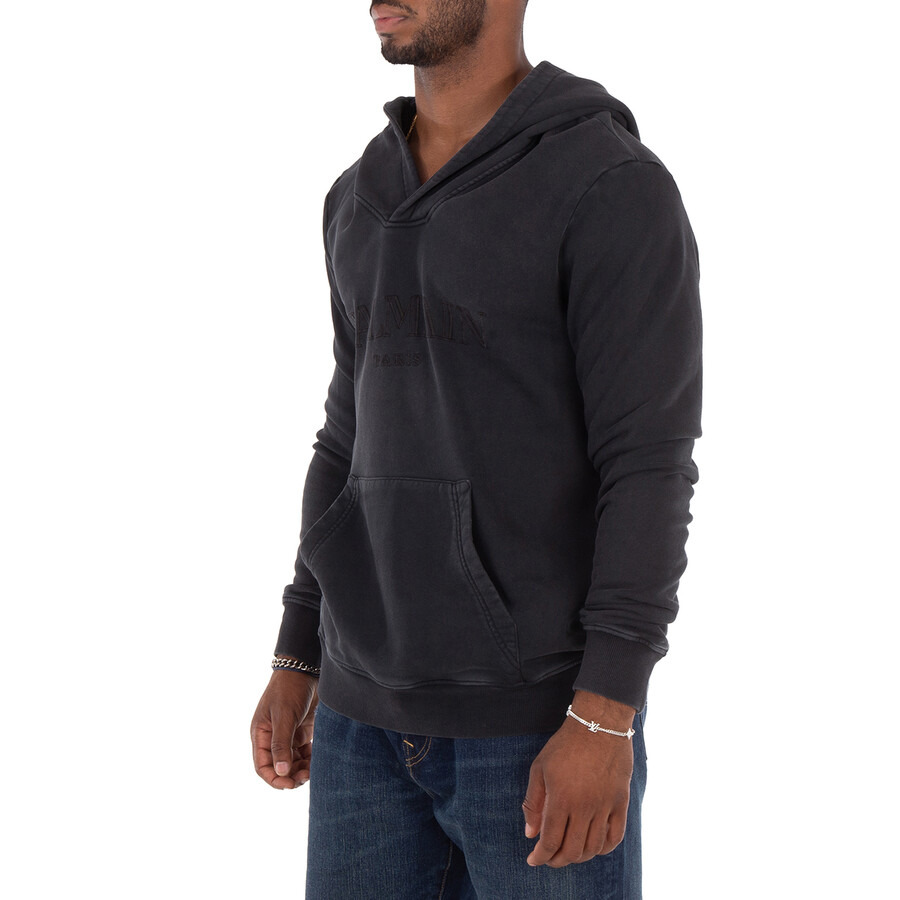 Balmain V-Neck Cotton Hoodie - 4