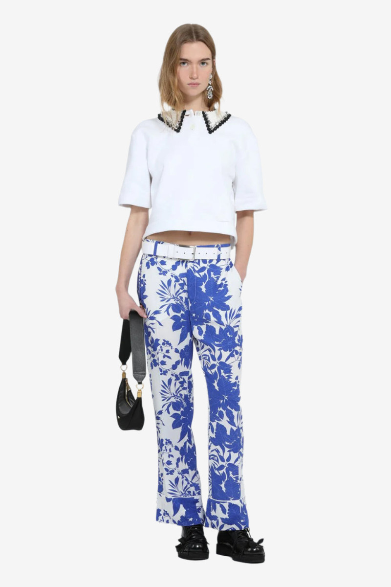 CROP POLO WITH EMBROIDERED COLLAR 4