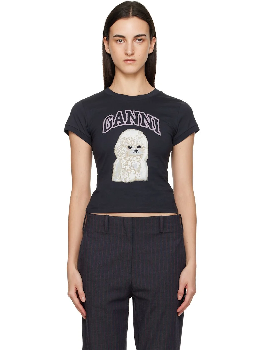 Black Poodle Baby Fit T-shirt - 1