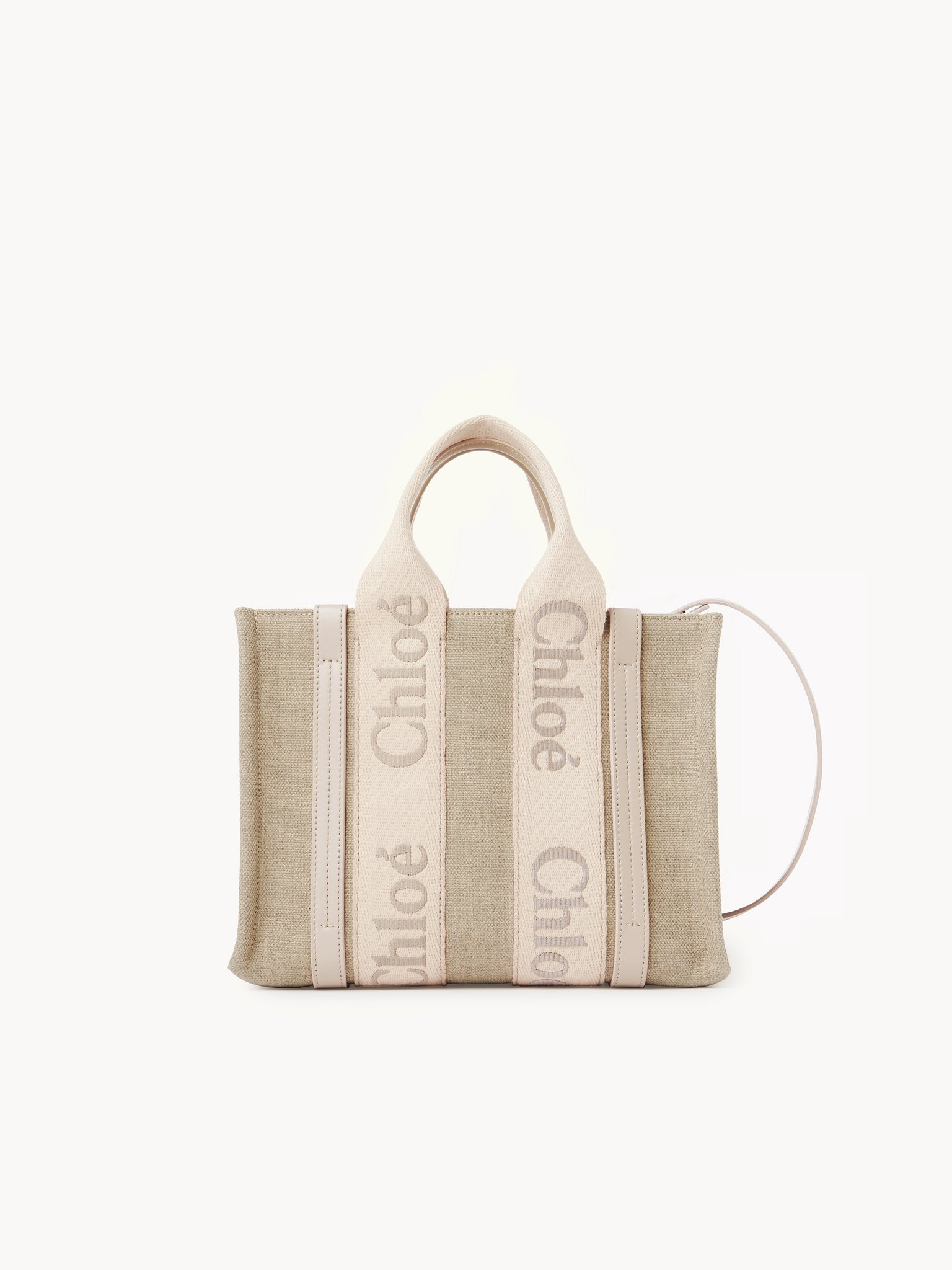 SMALL WOODY TOTE BAG IN LINEN - 1