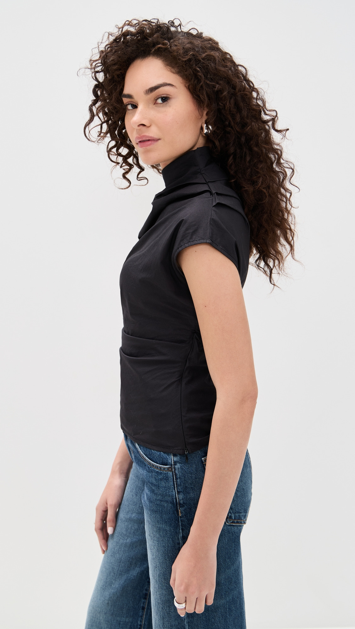 Stretch Cotton Ruched Top - 3