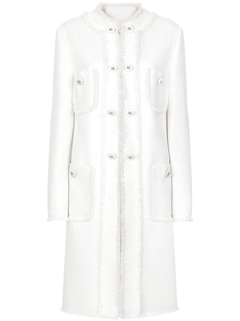 single-breasted tweed coat 1