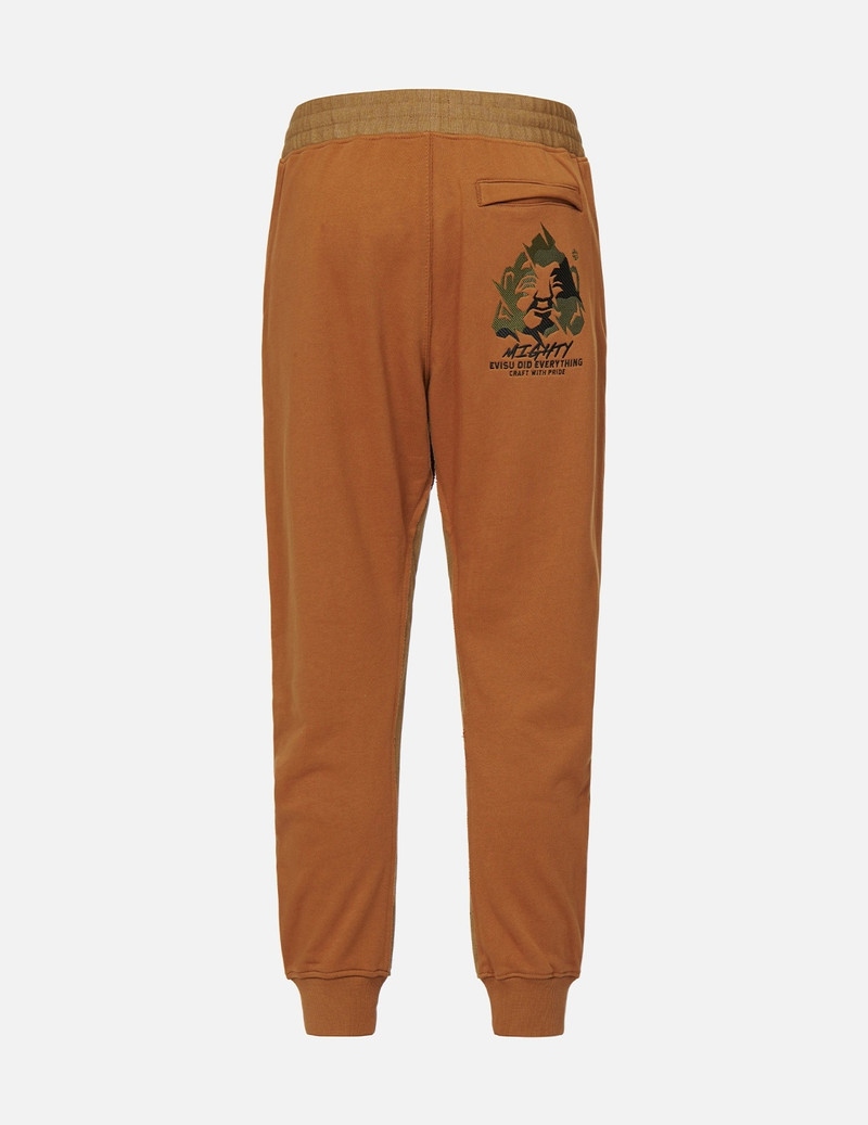 EVISU GODHEAD EMBROIDERED FABRIC-MIXED 3D SWEATPANTS outlook