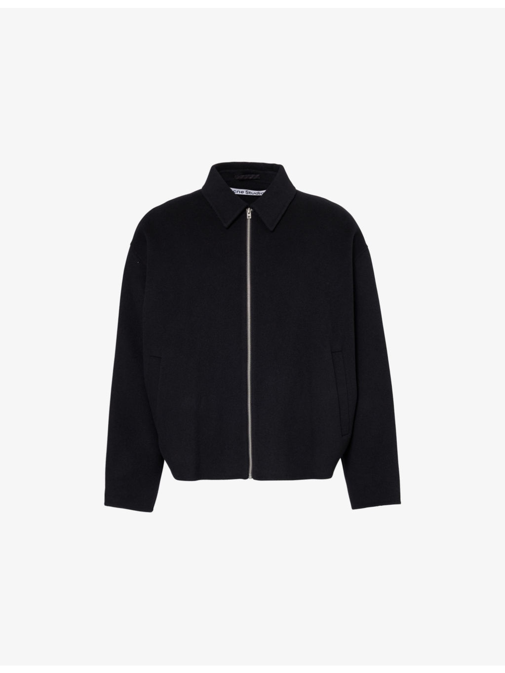 Doverio zip-front long-sleeve wool-felt jacket - 1