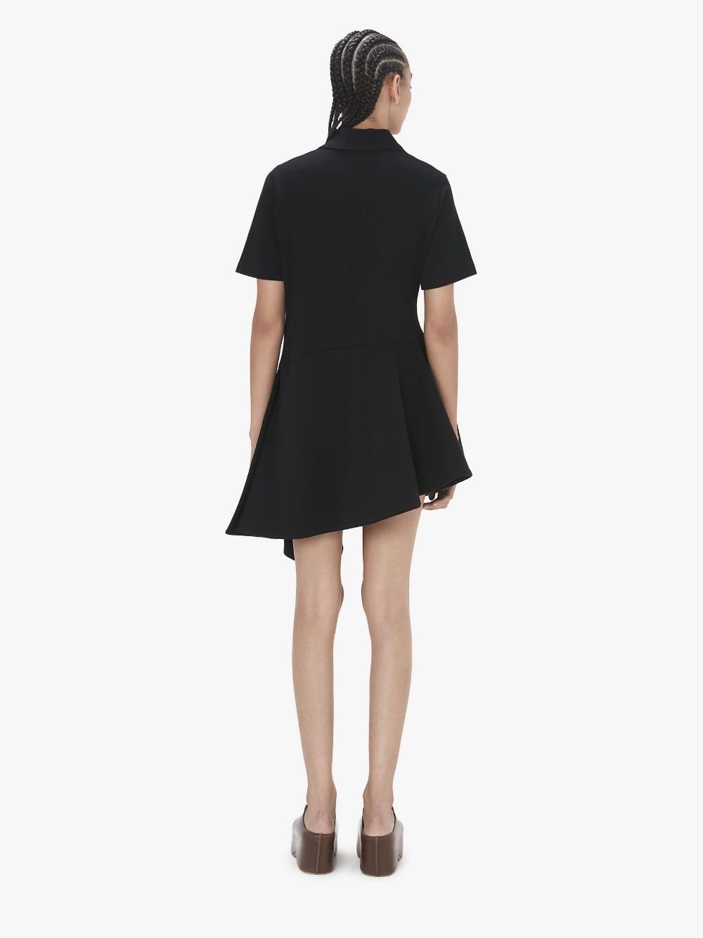 SHORT SLEEVE ASYMMETRIC POLO DRESS - 3