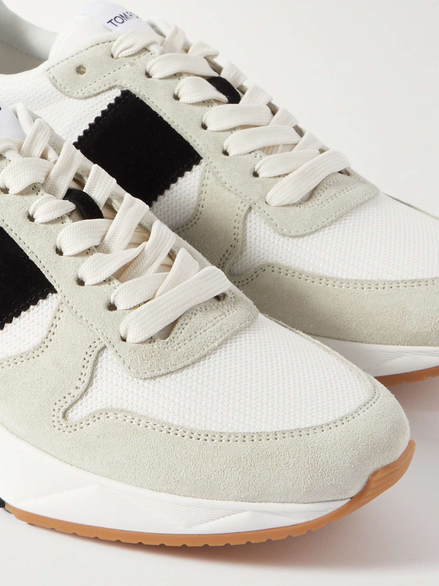 TOM FORD Jagga Suede and Mesh Sneakers | mrporter | REVERSIBLE
