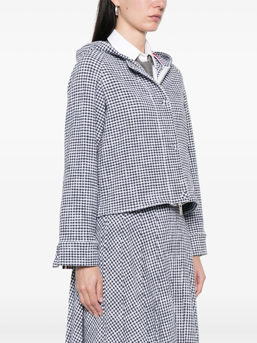 Gingham Cotton Tweed Jacket Women - 3