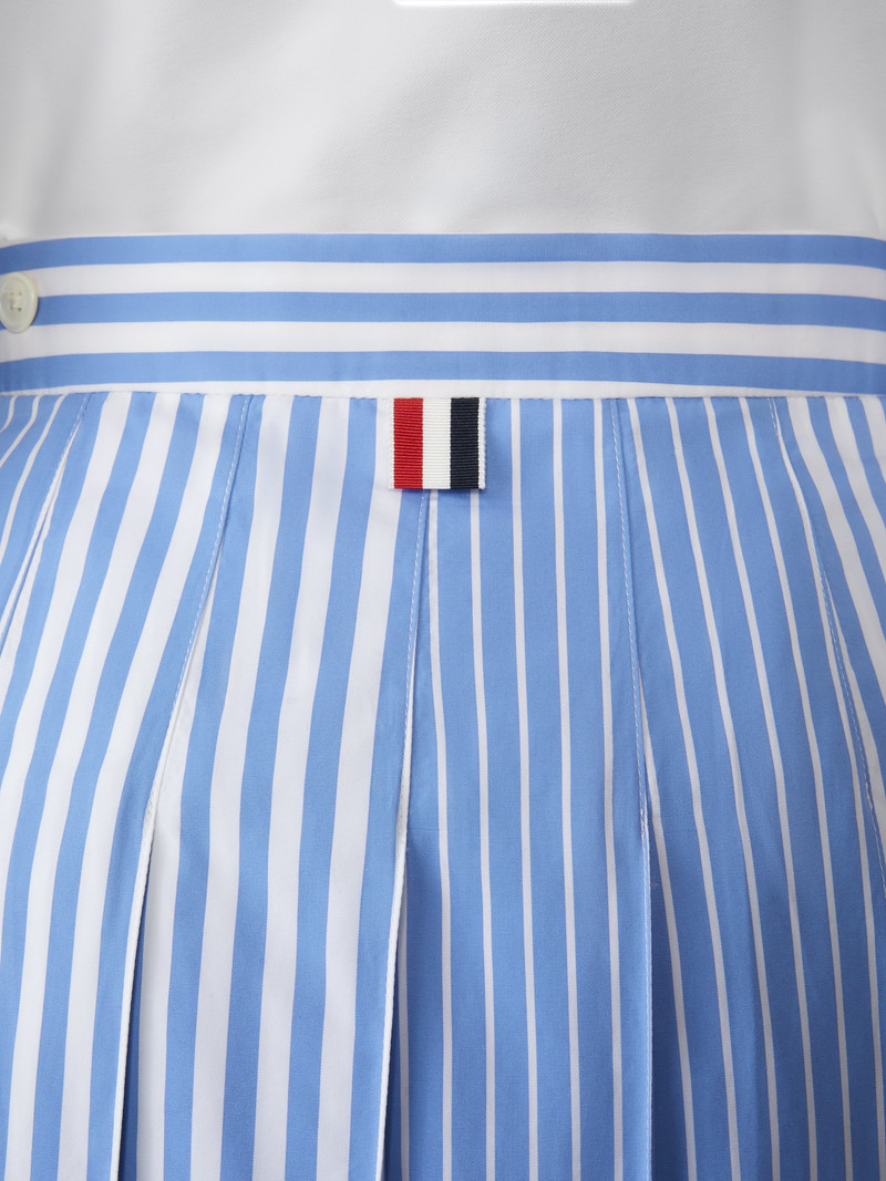 AWNING STRIPED POPLIN FUNMIX PLEATED SKIRT 7