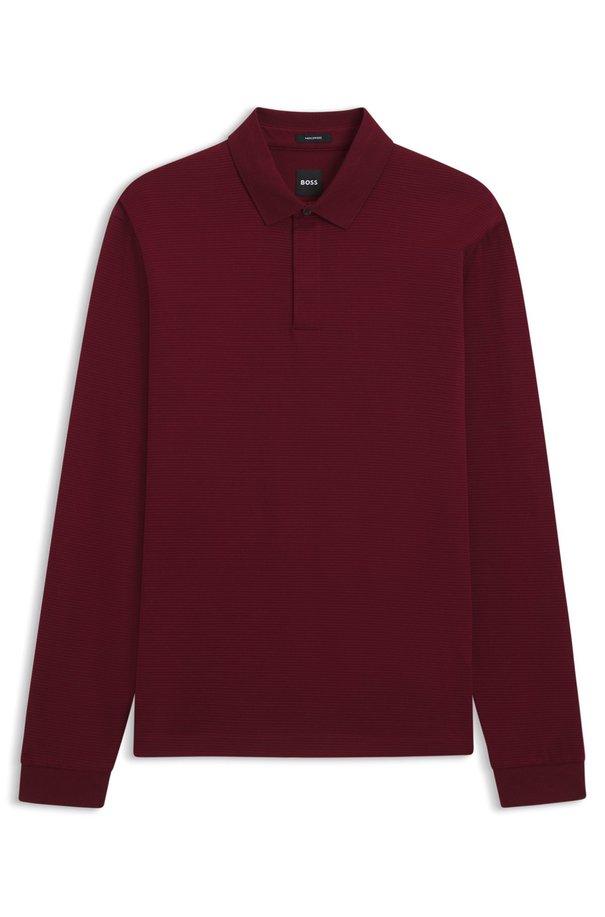 MERCERISED-COTTON POLO SHIRT WITH PLAIN COLLAR - 1