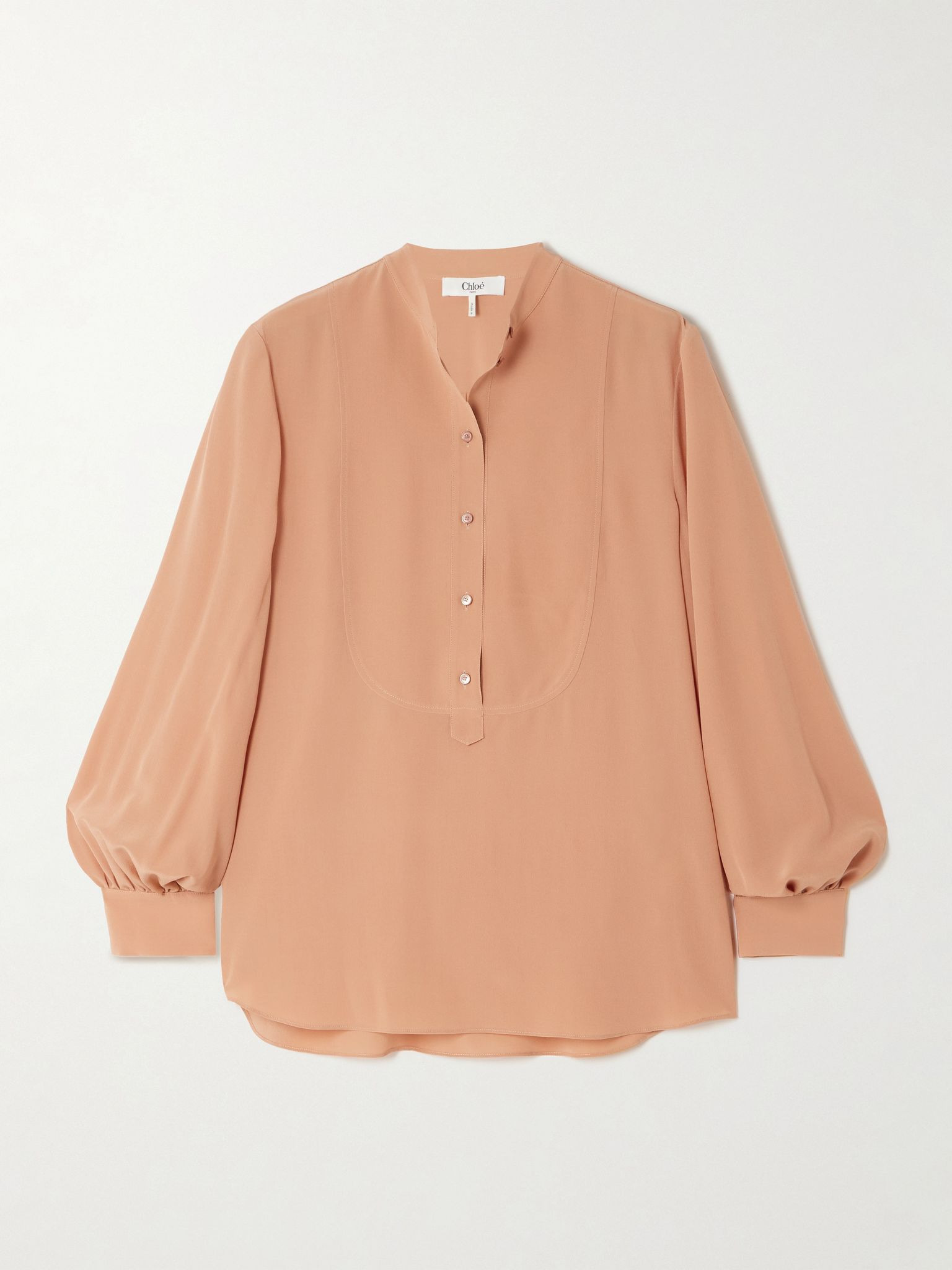 Silk-crepe blouse Peach - 1