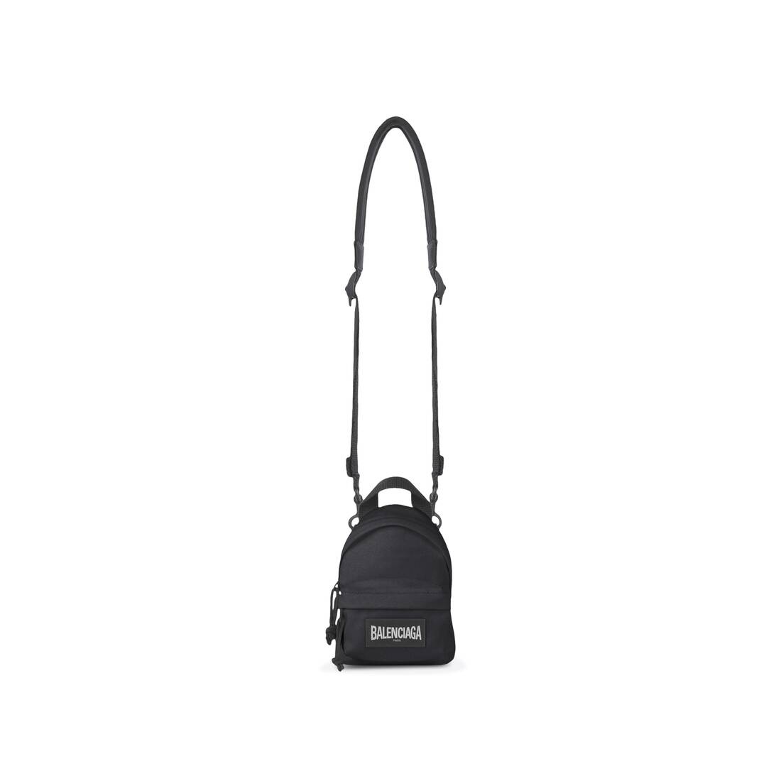 Men's Oversized Mini Backpack in Black - 5
