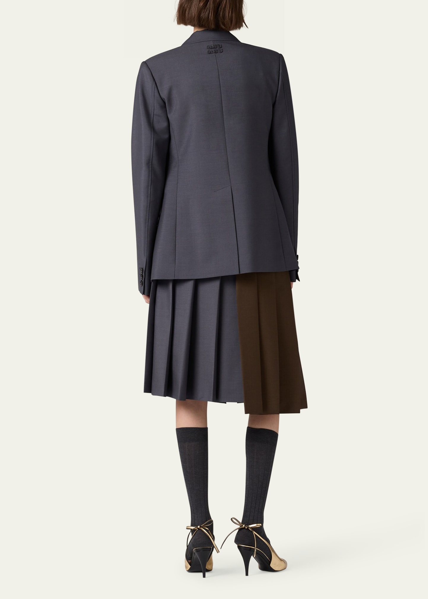 Knee Length Pleated Skirt - 3