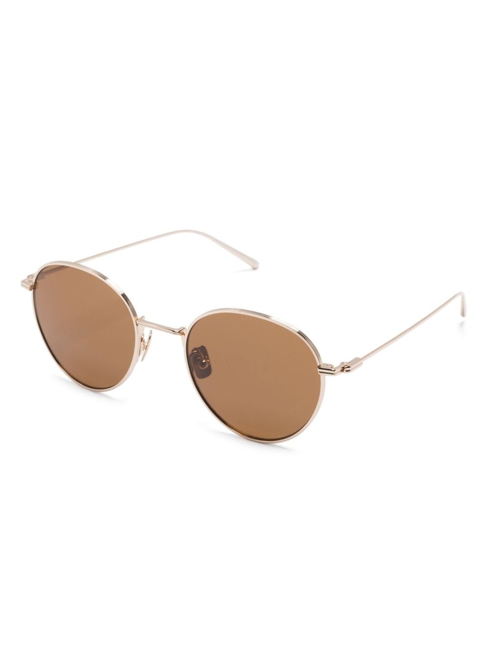 logo-engraved round-frame sunglasses - 2