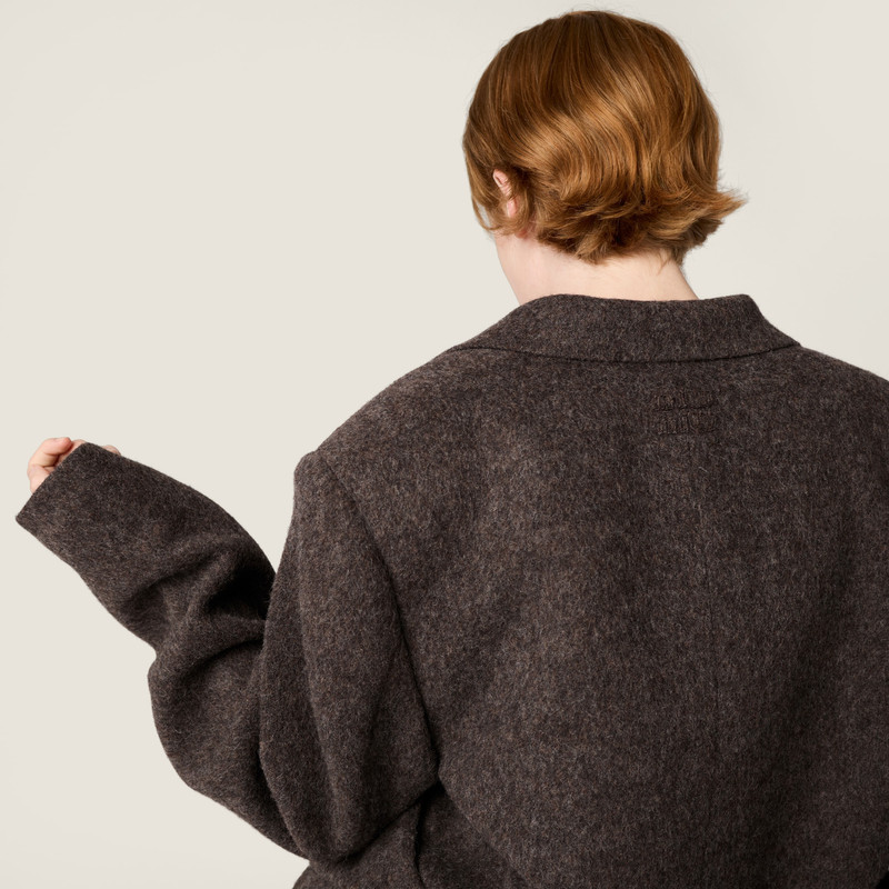 Single-breasted light Shetland wool jacket 5