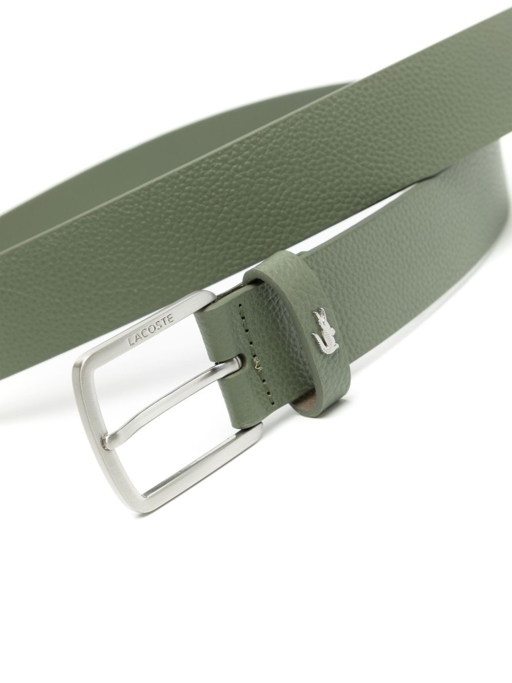 grained leather belt - 2