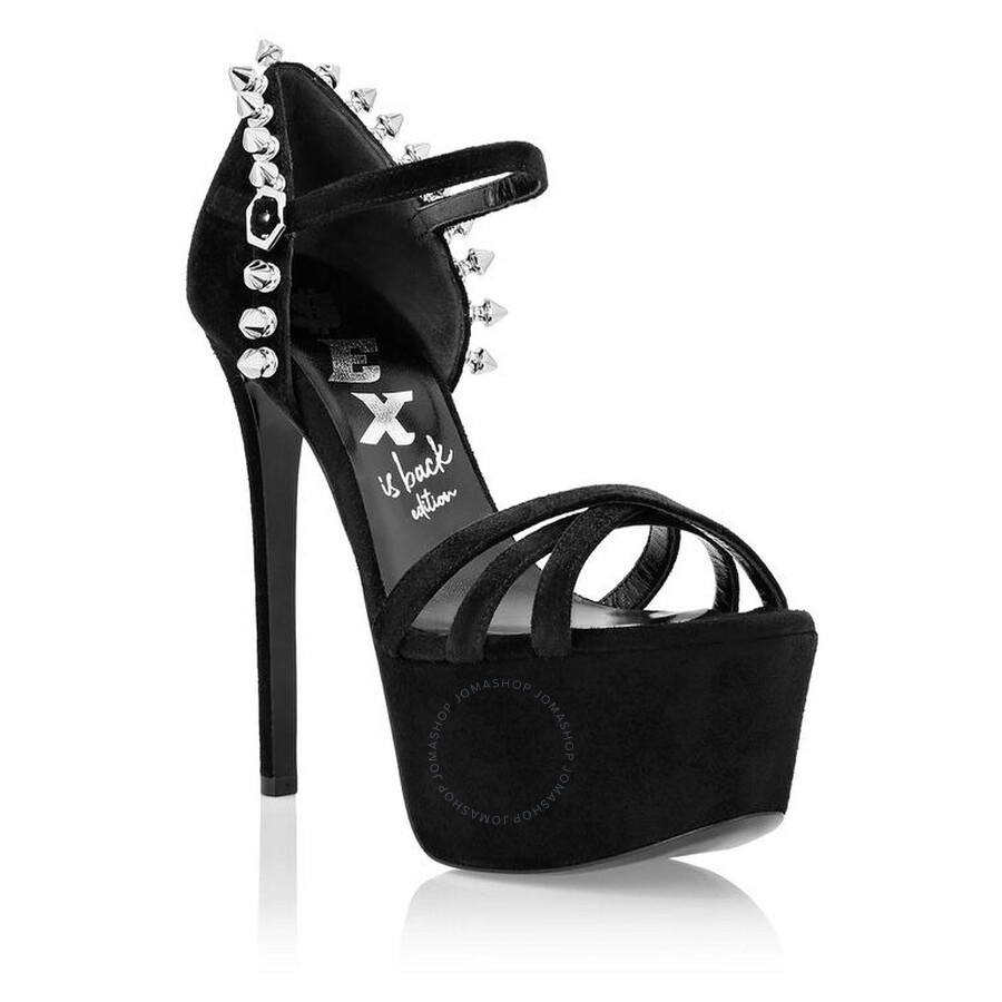 Philipp Plein Suede Stud-Embellished Platform Sandals - 2