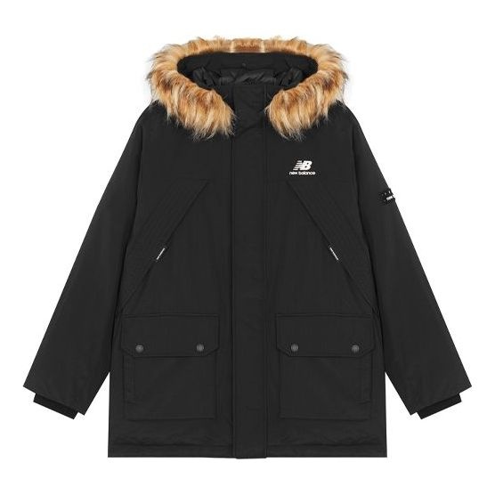 New Balance Street Style Logo Down Jacket 'Black Brown' AMJ14304-BK - 1