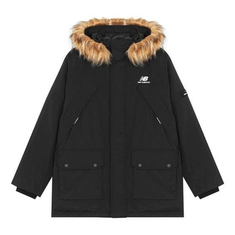 New Balance Street Style Logo Down Jacket 'Black Brown' AMJ14304-BK - 1