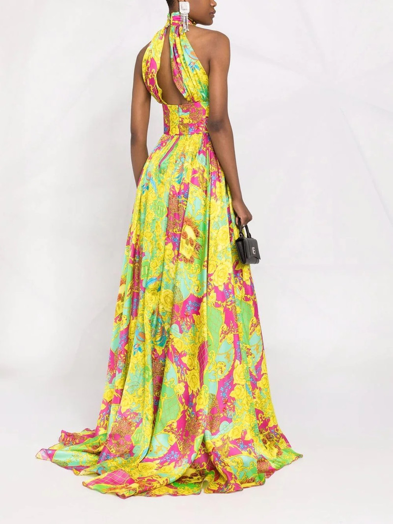 New Baroque-print silk maxi dress 4