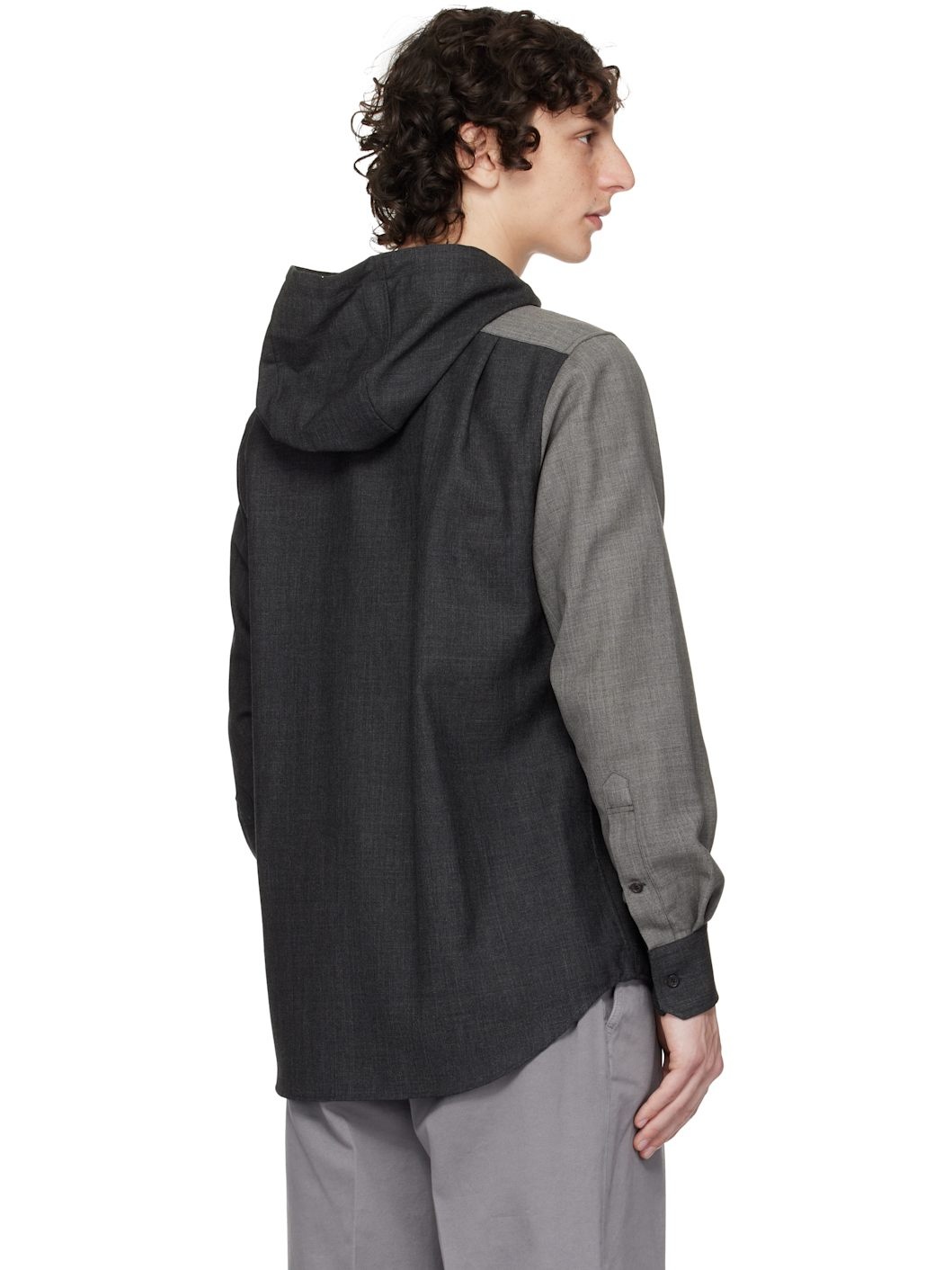 Gray Fresco Funmix Hooded Shirt - 3