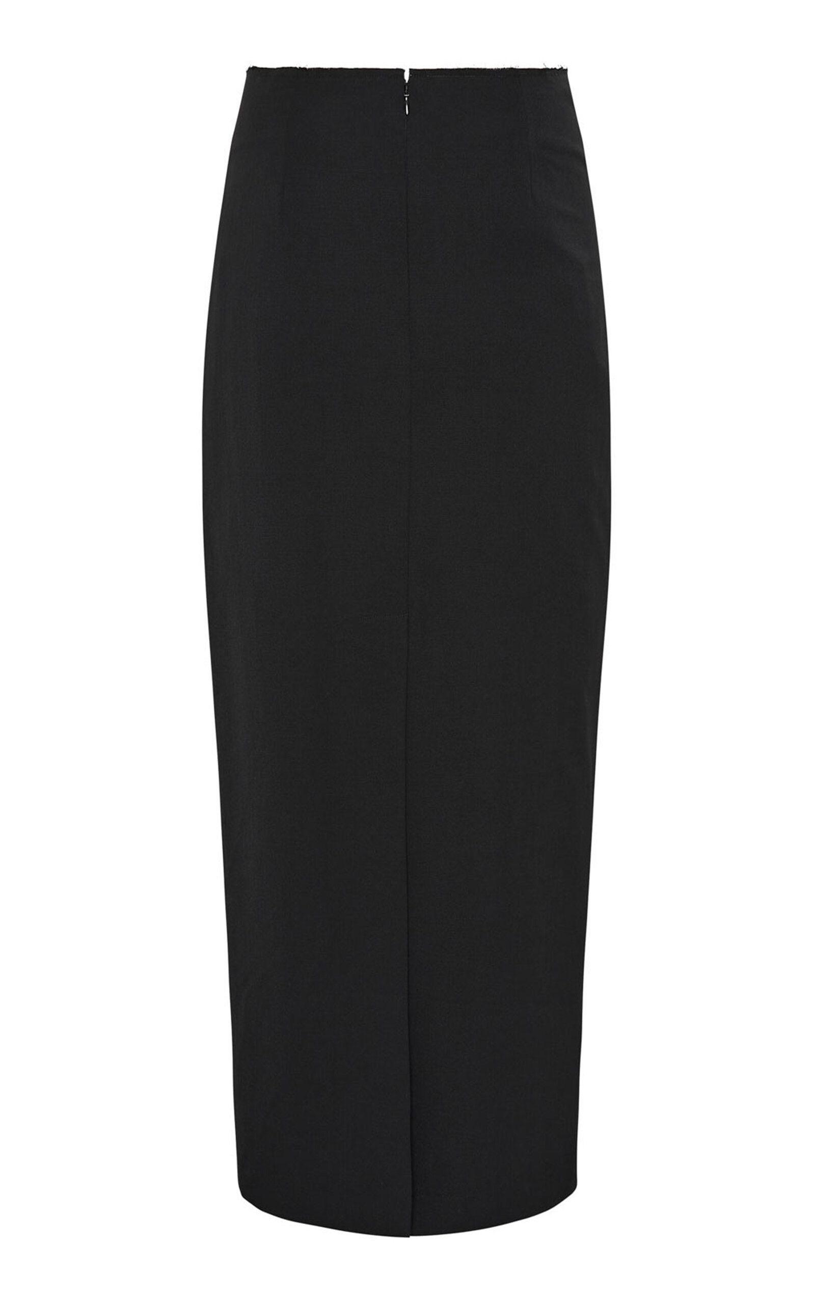 Raw Edge Column Maxi Skirt black - 2