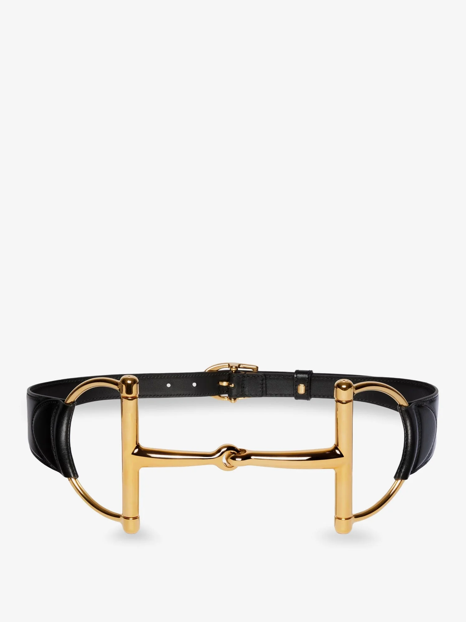 Gucci Leather Belt With Oversized Horsebit - 1