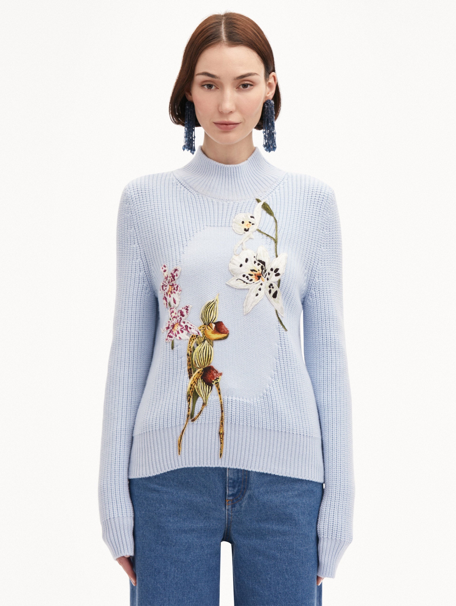 ORCHID EMBROIDERED PORTRAIT PULLOVER - 2