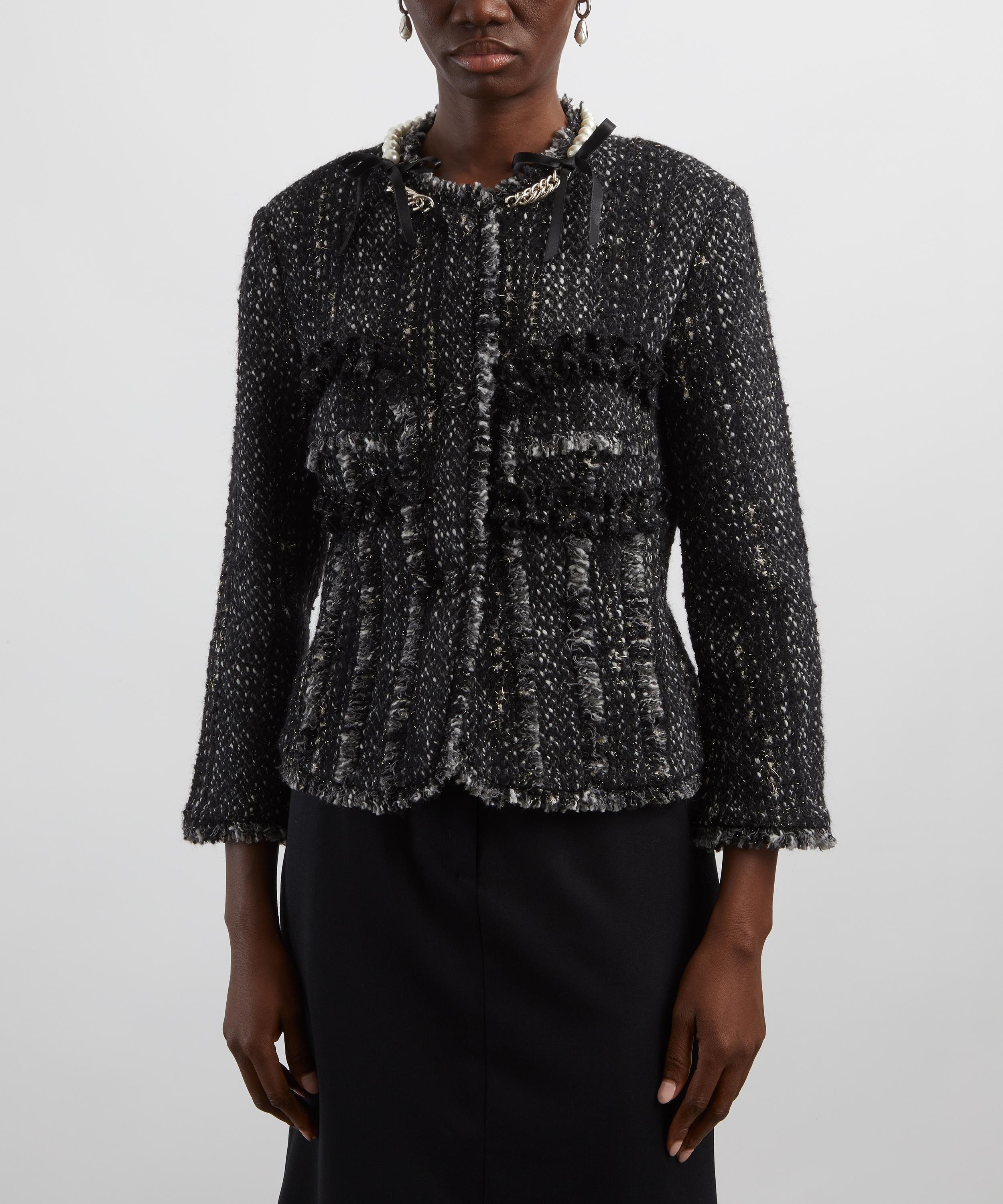 Embellished Sculpted Frill Bust Fray Jacket - 3