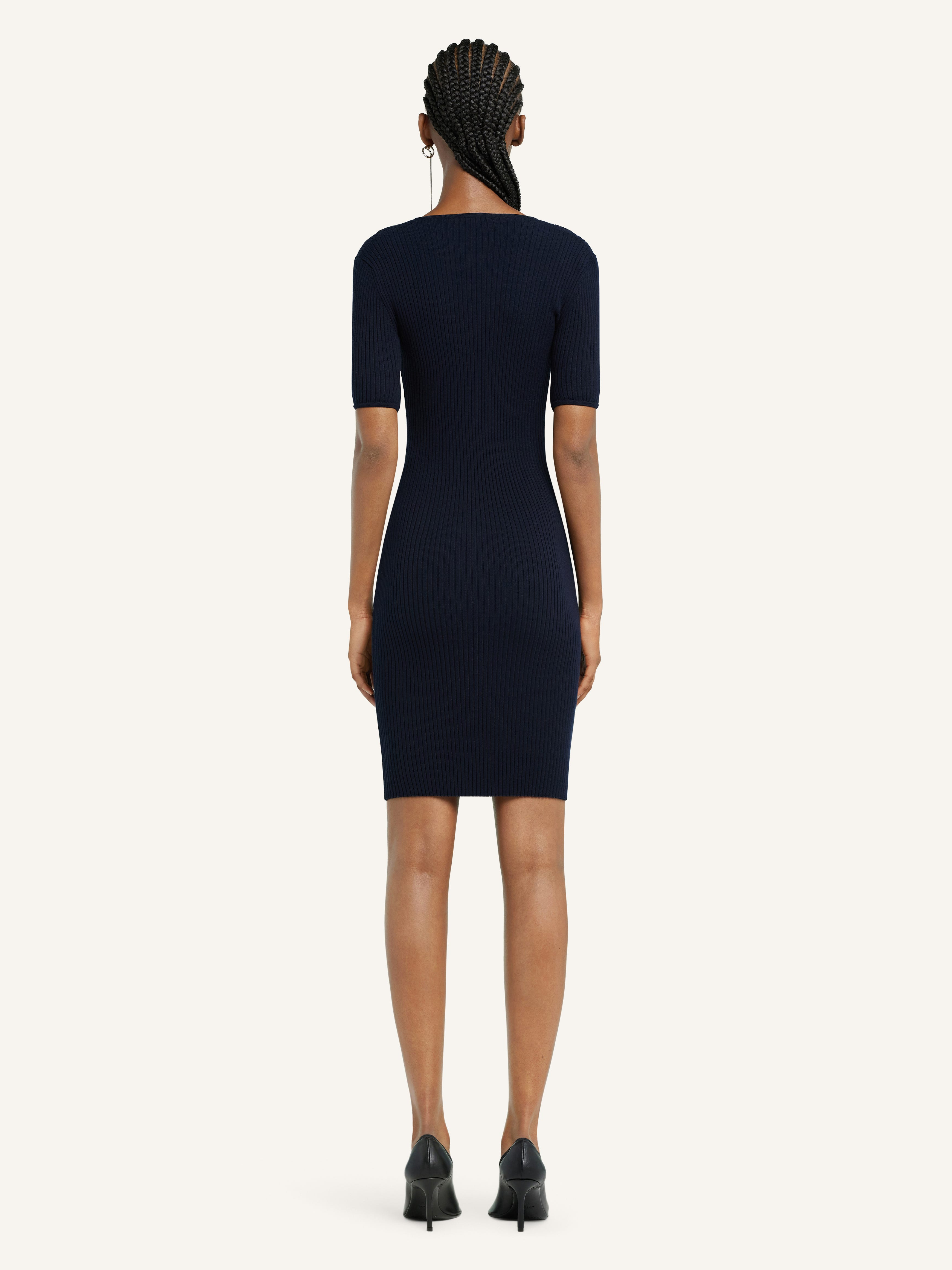 MINI CUT-OUT KNIT DRESS - 4