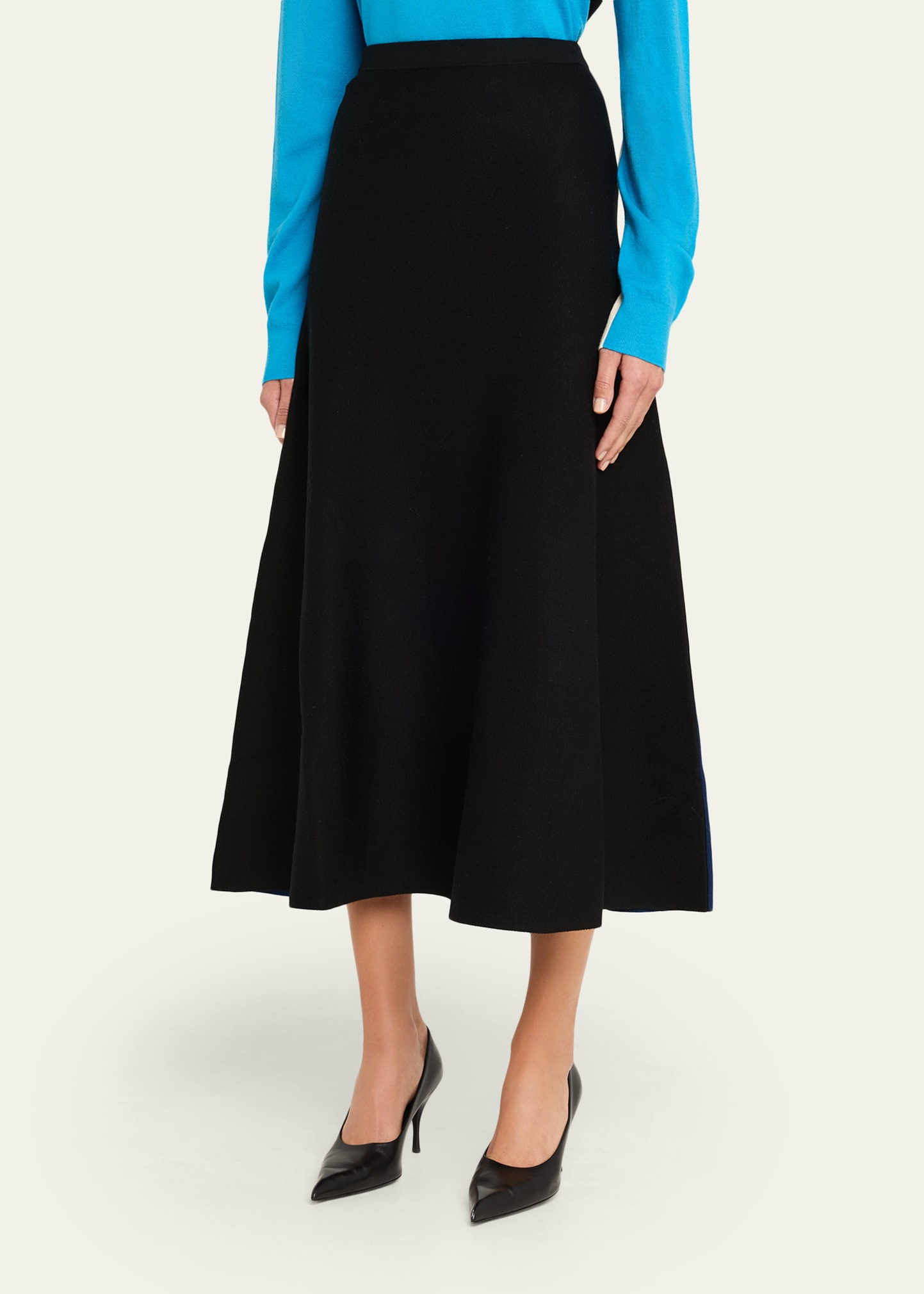 Zander Colorblock Mohair-Blend Midi Skirt - 4