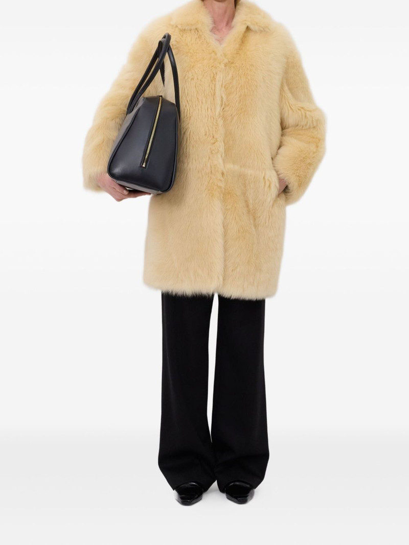 Loulou de Saison RUBEN spread-collar lamb-fur coat outlook
