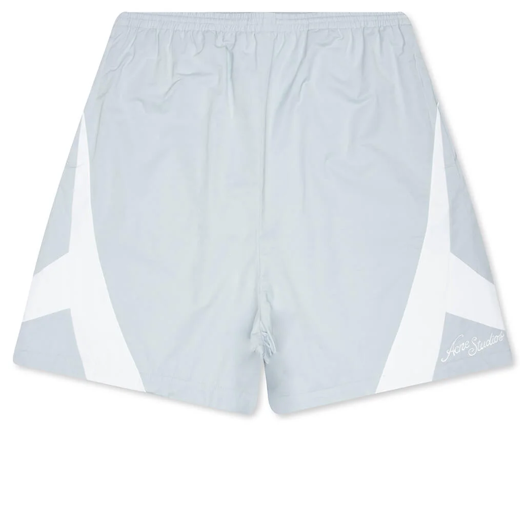 EMBROIDERED LOGO SHORTS - COLD GREY - 1