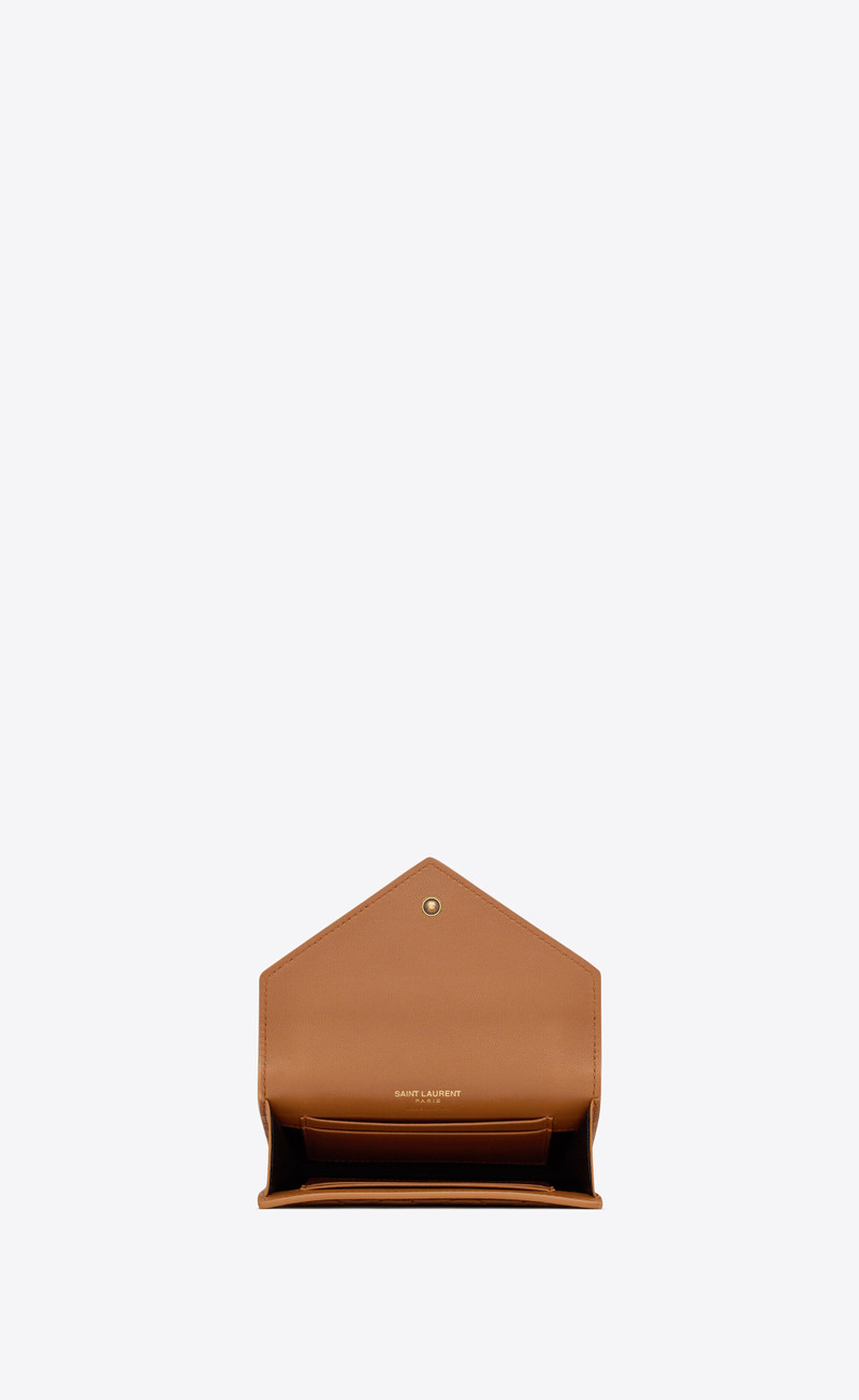 SAINT LAURENT gaby small envelope wallet in quilted lambskin outlook